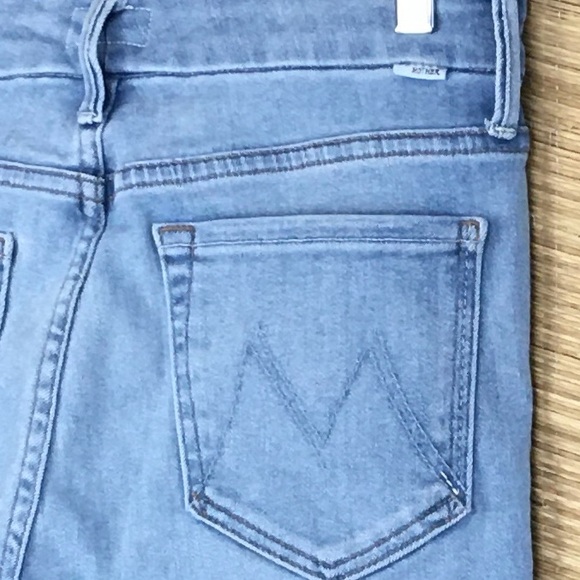 MOTHER The Looker Crop High-Rise Jeans in Swimming Pool Sunday Size 26 - Picture 12 of 16